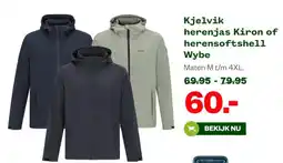 Welkoop Kjelvik herenjas Kiron of herensoftshell Wybe aanbieding