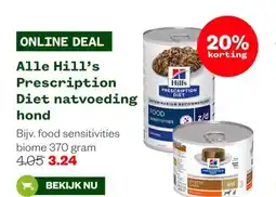Welkoop Alle Hill's Prescription Diet natvoeding hond aanbieding