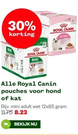 Welkoop Alle Royal Canin pouches voor hond of kat aanbieding