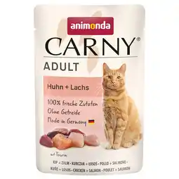 Zooplus 12x85g Animonda Carny Pouch Kip & Zalm nat kattenvoer aanbieding