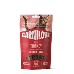 Zooplus Voordeelpak: 4x 50g TSardine met aardbei Carnilove Cat Soft Snack Kat aanbieding