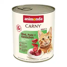 Zooplus animonda Carny Adult 6 x 800 g Kattenvoer - Rund, Kalkoen + Konijn aanbieding