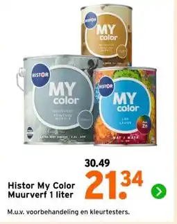 GAMMA Histor My Color Muurverf 1 liter aanbieding