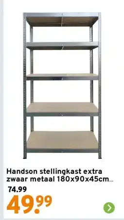 GAMMA Handson stellingkast extra zwaar metaal 180x90x45cm 350kg aanbieding