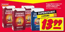 Nettorama Douwe Egberts aroma rood snelfilter, grove maling, décafé of koffiepads aanbieding