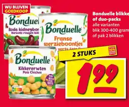 Nettorama Bonduelle blikken of duo-packs aanbieding