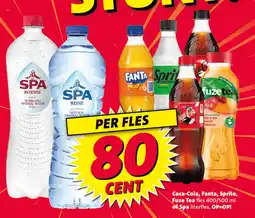 Nettorama Coca-Cola, Fanta, Sprite, Fuze Tea fles of Spa aanbieding