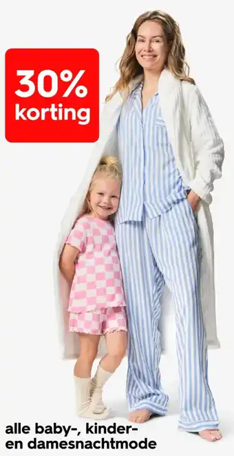 Alle baby, kinder en damesnachtmode