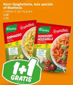 Poiesz Knorr Spaghetteria, Asia specials of Risotteria aanbieding