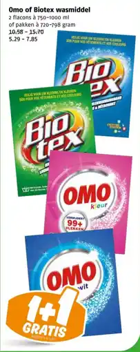 Poiesz Omo of Biotex wasmiddel aanbieding