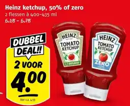 Poiesz Heinz ketchup, 50% of zero aanbieding