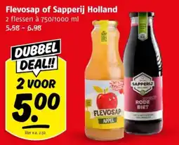 Poiesz Flevosap of Sapperij Holland aanbieding