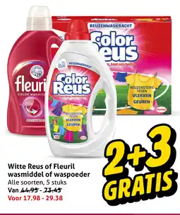 Hoogvliet Witte Reus of Fleuril wasmiddel of waspoeder aanbieding