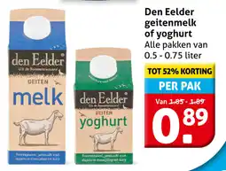 Hoogvliet Den Eelder geitenmelk of yoghurt aanbieding