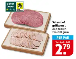 Hoogvliet Salami of grillworst aanbieding