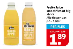 Hoogvliet Fruity Juice smoothies of big shots aanbieding