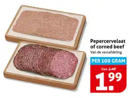 Hoogvliet Pepercervelaat of corned beef aanbieding