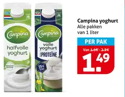 Hoogvliet Campina yoghurt aanbieding