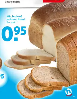 Hoogvliet Wit, bruin of volkoren brood aanbieding