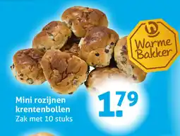 Hoogvliet Mini rozijnen krentenbollen aanbieding