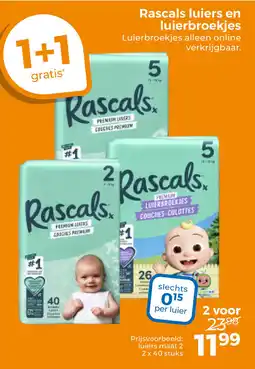 Trekpleister Rascals luiers en luierbroekjes aanbieding