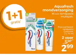 Trekpleister Aquafresh mondverzorging aanbieding