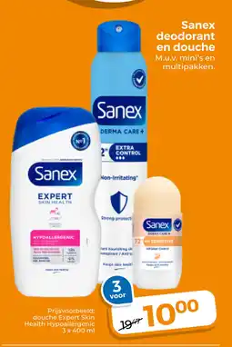 Trekpleister Sanex deodorant en douche aanbieding