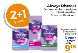 Trekpleister Always Discreet aanbieding