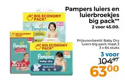 Trekpleister Pampers luiers en luierbroekjes big pack aanbieding