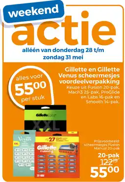 Trekpleister Gillette en Gillette Venus scheermesjes voordeelverpakking aanbieding