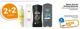 Trekpleister Dove, Axe en Zwitsal douche aanbieding