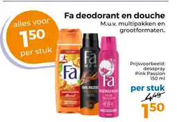 Trekpleister Fa deodorant en douche aanbieding