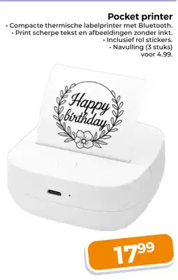 Trekpleister Pocket printer aanbieding