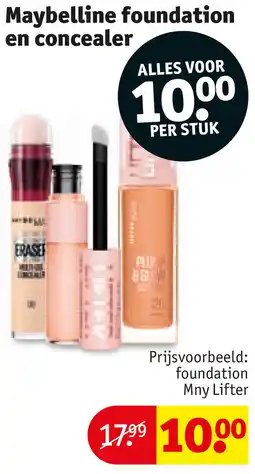 Kruidvat Maybelline Foundation en Concealer aanbieding