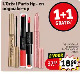 Kruidvat L'Oréal Paris lip en oogmake-up aanbieding