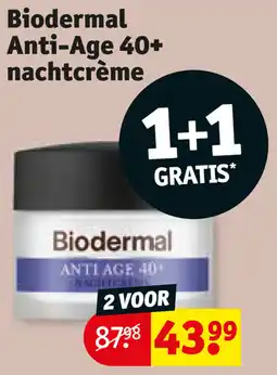 Kruidvat Biodermal Anti-Age 40+ nachtcrème aanbieding