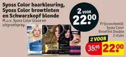 Kruidvat Syoss Color haarkleuring, Syoss Color browtinten en Schwarzkopf blonde aanbieding