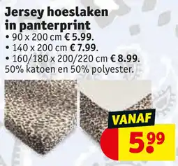 Kruidvat Jersey Hoeslaken in Panterprint aanbieding