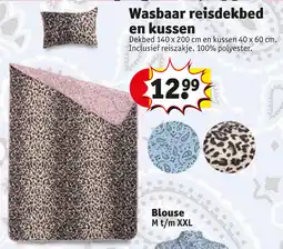 Kruidvat Wasbaar Reisdekbed en Kussen aanbieding