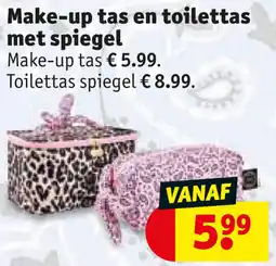 Kruidvat Make-up Tas en Toilettas met Spiegel aanbieding