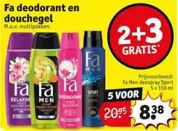 Kruidvat Fa Deodorant en Douchegel aanbieding