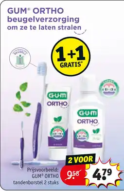 Kruidvat Gum Ortho Beugelverzorging om ze te laten stralen aanbieding