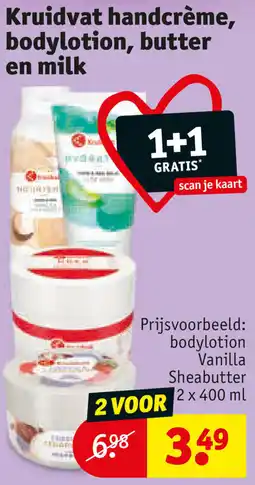 Kruidvat Kruidvat Handcrème, Bodylotion, Butter en Milk aanbieding