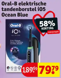 Kruidvat Oral-B elektrische tandenborstel iO5 Ocean Blue aanbieding