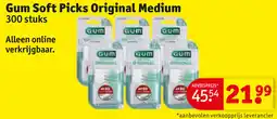 Kruidvat Gum Soft Picks Original Medium aanbieding