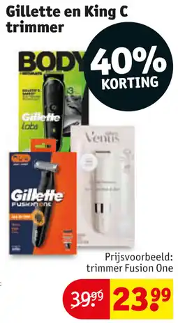Kruidvat Gillette en King C trimmer aanbieding