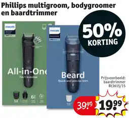 Kruidvat Phillips multigroom, bodygroomer en baardtrimmer aanbieding