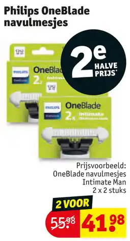 Kruidvat Philips OneBlade navulmesjes aanbieding