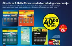 Kruidvat Gillette en Gillette Venus voordeelverpakking scheermesjes aanbieding