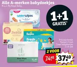 Kruidvat Alle A-merken babydoekjes aanbieding